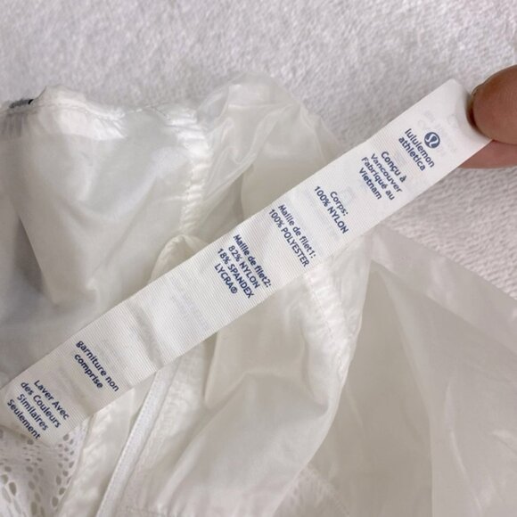 Lululemon Athletica White Run Wild Semi Sheer Partial Mesh Activewear Jacket 4 - Picture 3 of 16